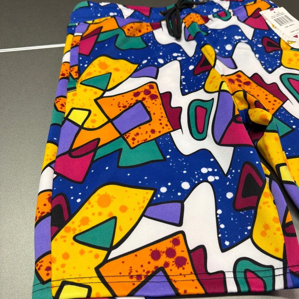 Oh Snap! Drill Clothing Comic Art Lined Men's Sweat Shorts Size Small NWT - Picture 3 of 6